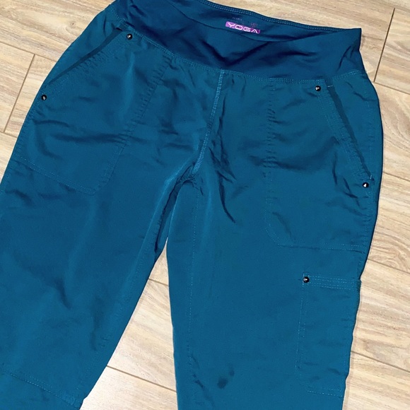 Healing Hands Purple Label Tori Women's 5-Pocket STRETCH Yoga Scrub Teal Pant S - Picture 7 of 16